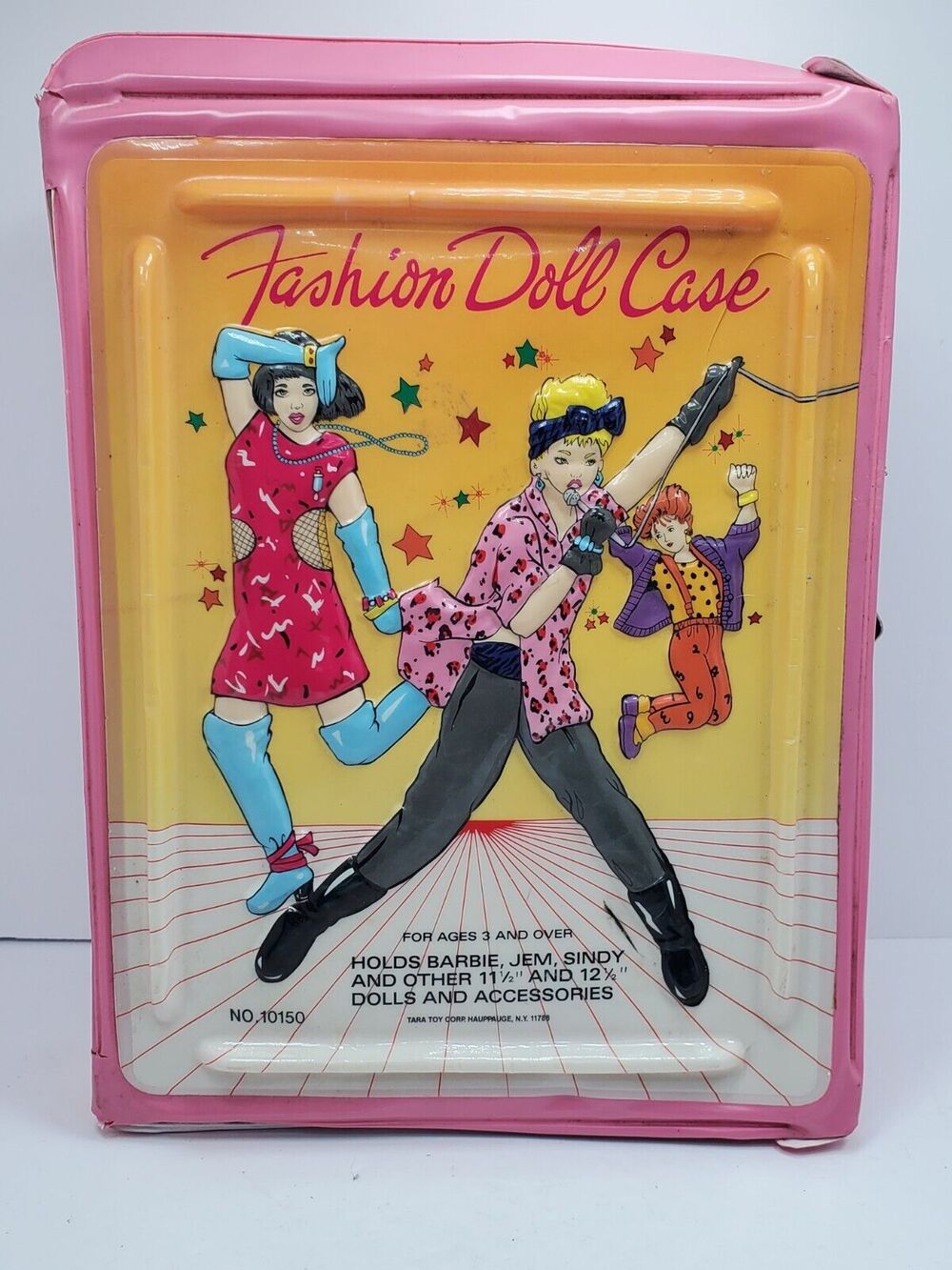 Vintage Tara Toy 3D 13" Fashion Doll Pink Vinyl Doll Case for Barbie, Jem #10150